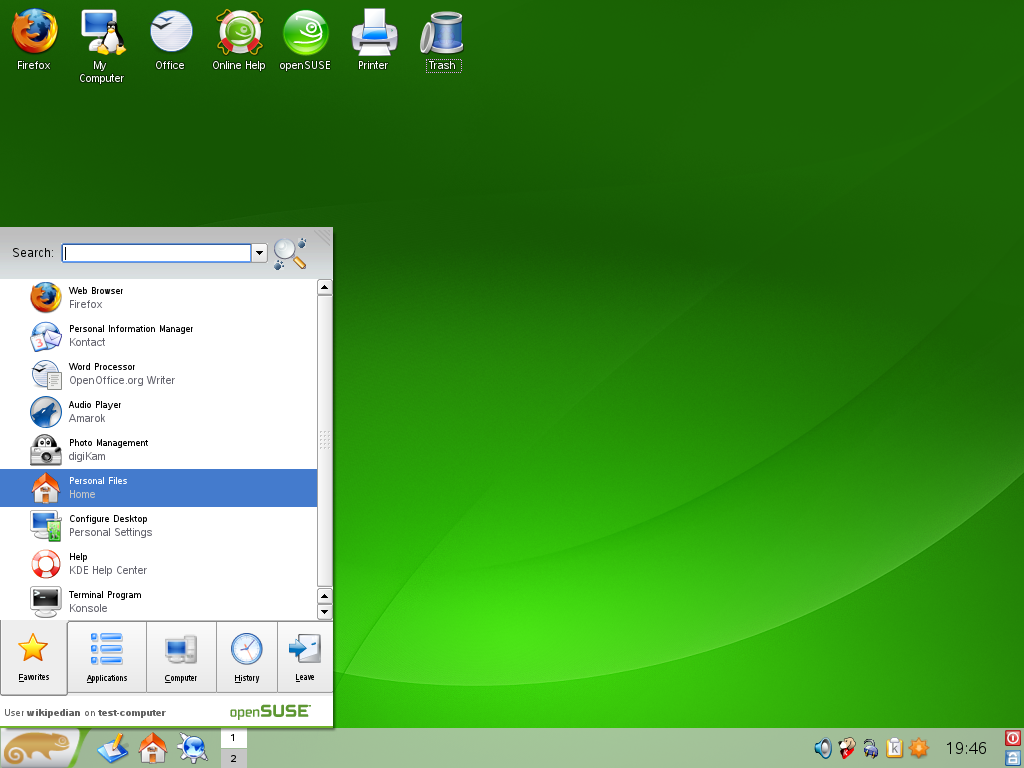 SuSe 10.3 desktop